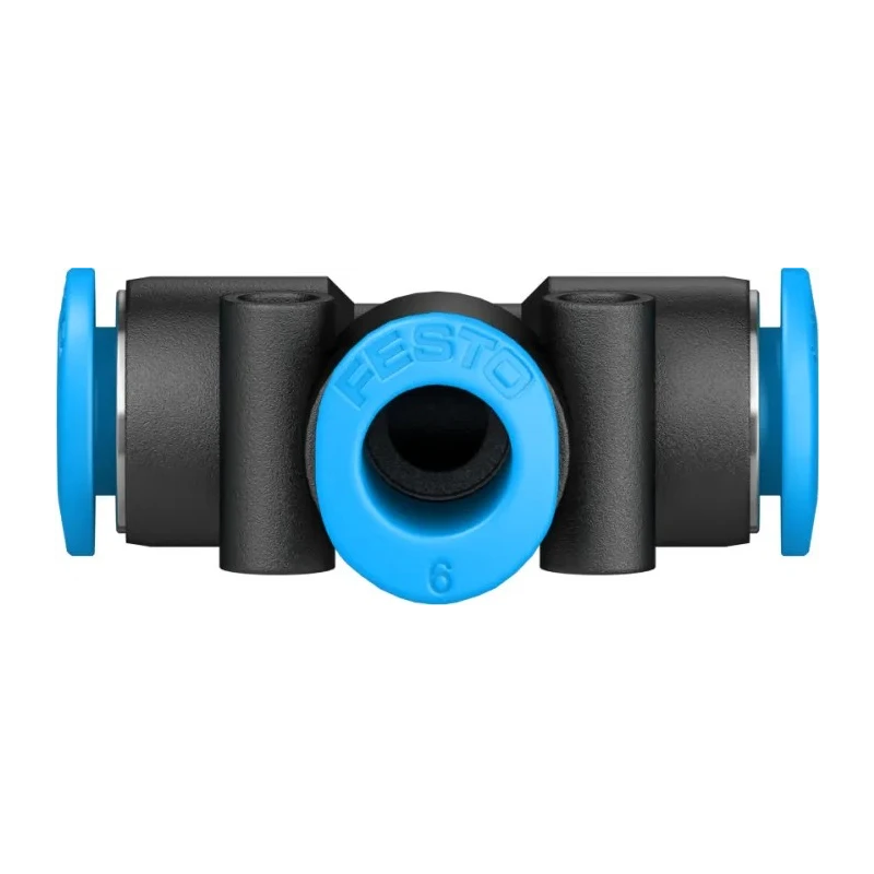 Festo Pneumatic Tee Tube-to-Tube Adapter Push-in 6 mm 14 bar 80°C QSMT-6