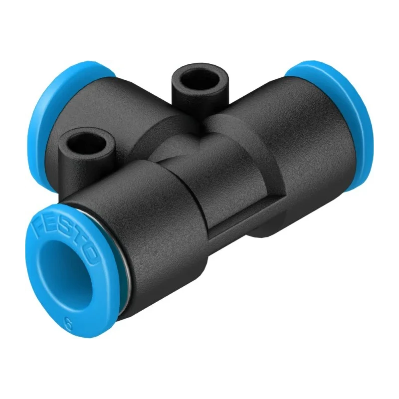 Festo Pneumatic Tee Tube-to-Tube Adapter Push-in 6 mm 14 bar 80°C QSMT-6