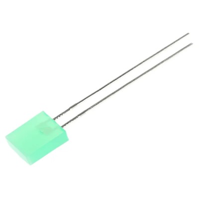 Kingbright 2.5 V Green LED Rectangular Through Hole Diffused Lens 110° Viewing Angle L-153GDT
