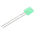 Kingbright 2.5 V Green LED Rectangular Through Hole Diffused Lens 110° Viewing Angle L-153GDT