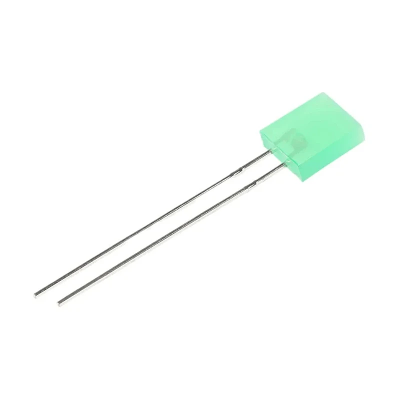 Kingbright 2.5 V Green LED Rectangular Through Hole Diffused Lens 110° Viewing Angle L-153GDT