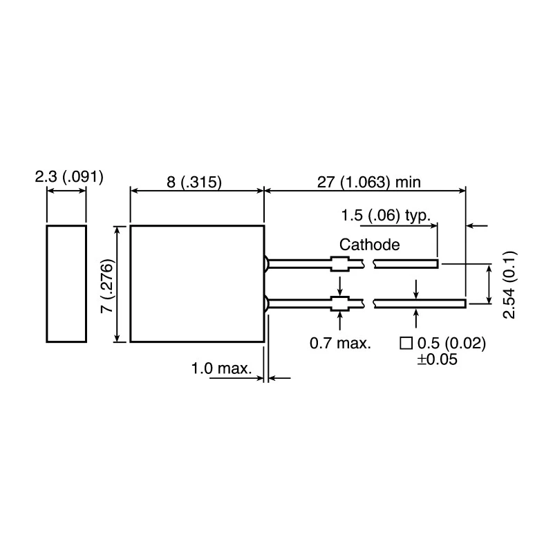 Kingbright 2.5 V Green LED Rectangular Through Hole Diffused Lens 110° Viewing Angle L-153GDT