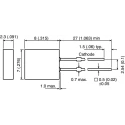Kingbright 2.5 V Yellow LED Rectangular Through Hole L-153 Series L-153YDT
