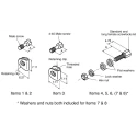 TE Connectivity HDF or HDP or HDE Series Male Screw Retainer for D-Sub Connector 5205980-1