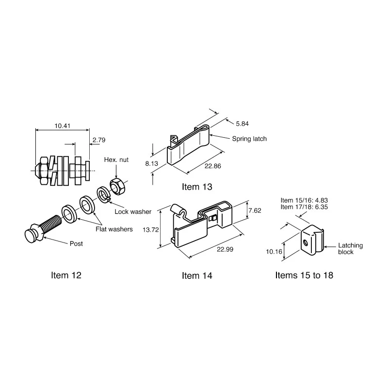 TE Connectivity HDF or HDP or HDE Series Male Screw Retainer for D-Sub Connector 5205980-1
