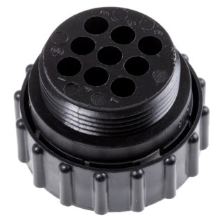 TE Connectivity Industrial Circular Connector, Cable Mount, 9 Contacts, Female Plug, Crimp Termination, 600V, 13A 211766-1