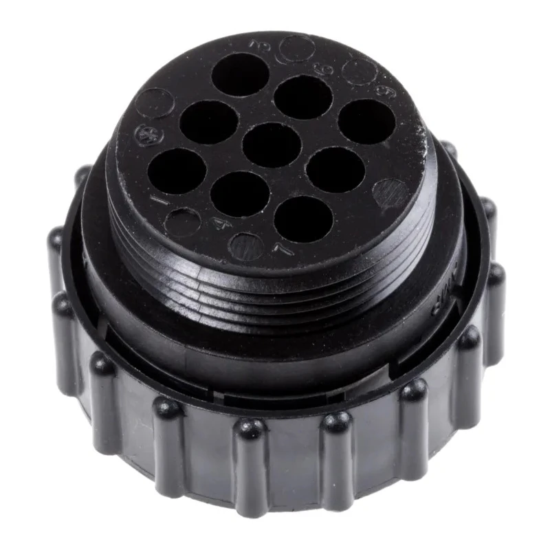 TE Connectivity Industrial Circular Connector, Cable Mount, 9 Contacts, Female Plug, Crimp Termination, 600V, 13A 211766-1