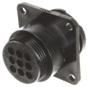 TE Connectivity Circular Connector, 9 Contacts, Panel Mount Plug, Male, Standard Size, Nylon Housing, 600V, Crimp 211767-1