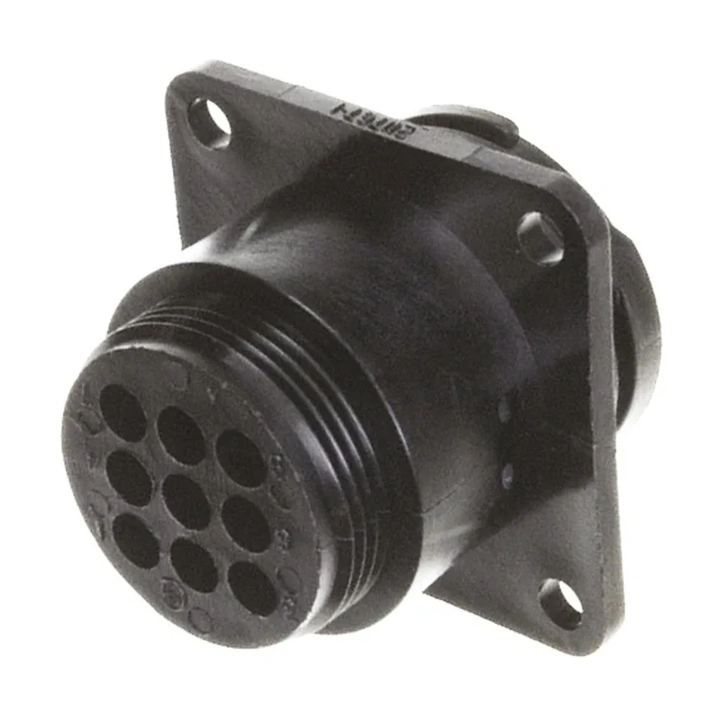 TE Connectivity Circular Connector, 9 Contacts, Panel Mount Plug, Male, Standard Size, Nylon Housing, 600V, Crimp 211767-1