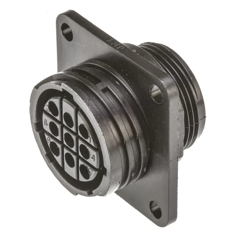 TE Connectivity Circular Connector 9 Contacts Panel Mount Socket Female Nylon Thermoplastic Housing CPC Series 211769-1