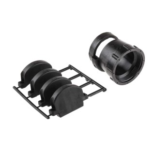 TE Connectivity Black Thermoplastic Cable Clamp 28.58 mm Max. Bundle Diameter Screw Fixing 182930-1