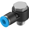 Festo QSLV Series Nickel Plated Brass Pneumatic Fitting Male G 1/8 in Thread Push-in 6mm Tube 14 bar 80°C QSLV-G1/8-6
