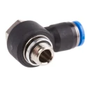 Festo QSLV Series Nickel Plated Brass Pneumatic Fitting Male G 1/8 in Thread Push-in 6mm Tube 14 bar 80°C QSLV-G1/8-6