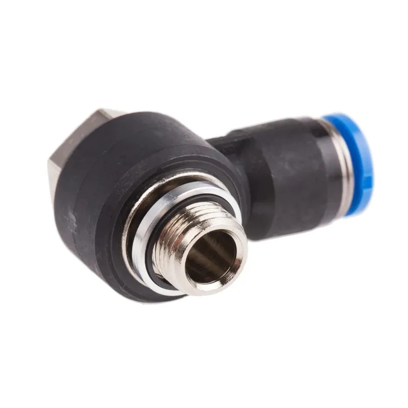 Festo QSLV Series Nickel Plated Brass Pneumatic Fitting Male G 1/8 in Thread Push-in 6mm Tube 14 bar 80°C QSLV-G1/8-6