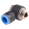 Festo Nickel Plated Brass Pneumatic Fitting, Male Threaded-to-Tube, G 3/8 Thread Size, 12 mm Push-in QSLV-G3/8-12