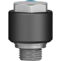 Festo Nickel Plated Brass Pneumatic Fitting G 1/8 in Male Thread to 8mm Push-in Tube, 90° Angle, Max 14 bar QSLV-G1/8-8