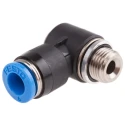 Festo Nickel Plated Brass Pneumatic Fitting Male Threaded-to-Tube G 1/8 Inch, Push-In 6mm Tube QSLV-G1/8-6-I