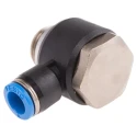 Festo Nickel Plated Brass Pneumatic Fitting Male G 3/8 Threaded-to-Tube Push-in 8mm QSLV-G3/8-8
