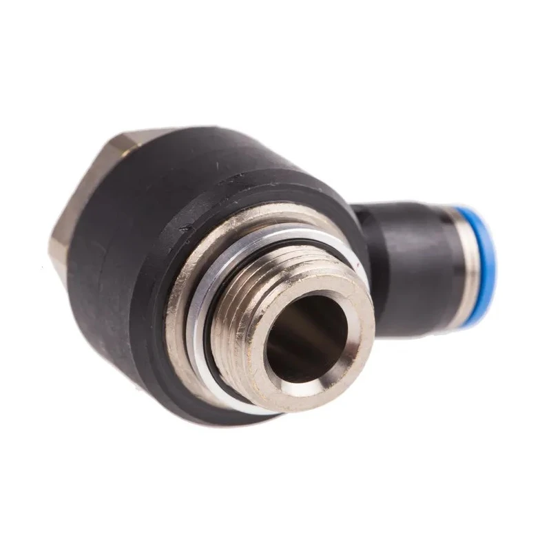 Festo Nickel Plated Brass Pneumatic Fitting Male G 3/8 Threaded-to-Tube Push-in 8mm QSLV-G3/8-8