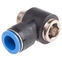 Festo Nickel Plated Brass Pneumatic Fitting Male G 3/8 Threaded-to-Tube Push-In 12mm QSLV-G3/8-12-I