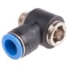 Festo Nickel Plated Brass Pneumatic Fitting Male G 3/8 Threaded-to-Tube Push-In 12mm QSLV-G3/8-12-I