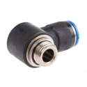 Festo Nickel Plated Brass Pneumatic Fitting Male G 3/8 Threaded-to-Tube Push-In 12mm QSLV-G3/8-12-I