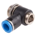 Festo Nickel Plated Brass Pneumatic Fitting Male Thread to Tube Push-in 8mm G 3/8 QSLV-G3/8-8-I