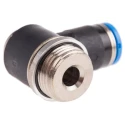 Festo Nickel Plated Brass Pneumatic Fitting Male Thread to Tube Push-in 8mm G 3/8 QSLV-G3/8-8-I