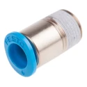 Festo Pneumatic Fitting 6mm Push-in Male Threaded-to-Tube Nickel-Plated Brass, 1/8 in R Thread QSM-1/8-6-I