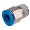 Festo Pneumatic Fitting 6mm Push-in Male 1/8 in Threaded-to-Tube Nickel-Plated Brass QSM-1/8-6