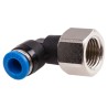 Festo Nickel Plated Brass Pneumatic Fitting Male Threaded-to-Tube G 1/4 in to 6mm Push-in QSLF-1/4-6-B