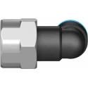 Festo Nickel Plated Brass Pneumatic Fitting Male Threaded-to-Tube G 1/4 in to 6mm Push-in QSLF-1/4-6-B