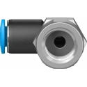 Festo Nickel Plated Brass Pneumatic Fitting Male Threaded-to-Tube G 1/4 in to 6mm Push-in QSLF-1/4-6-B