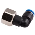 Festo Nickel Plated Brass Pneumatic Fitting Male Threaded-to-Tube G 1/4 in to 6mm Push-in QSLF-1/4-6-B