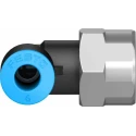 Festo Nickel Plated Brass Pneumatic Fitting Male Threaded-to-Tube G 1/4 in to 6mm Push-in QSLF-1/4-6-B