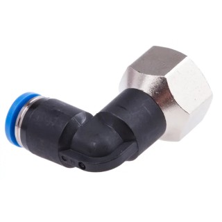 Festo Pneumatic Fitting Male Threaded-to-Tube G 1/8 Thread Size Push In 4 mm 14 bar Max Operating Pressure QSLF-1/8-4-B