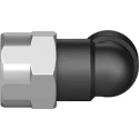 Festo Nickel Plated Brass Pneumatic Elbow Fitting, Male G 1/4 in Thread to 8mm Push-In Tube QSLF-1/4-8-B