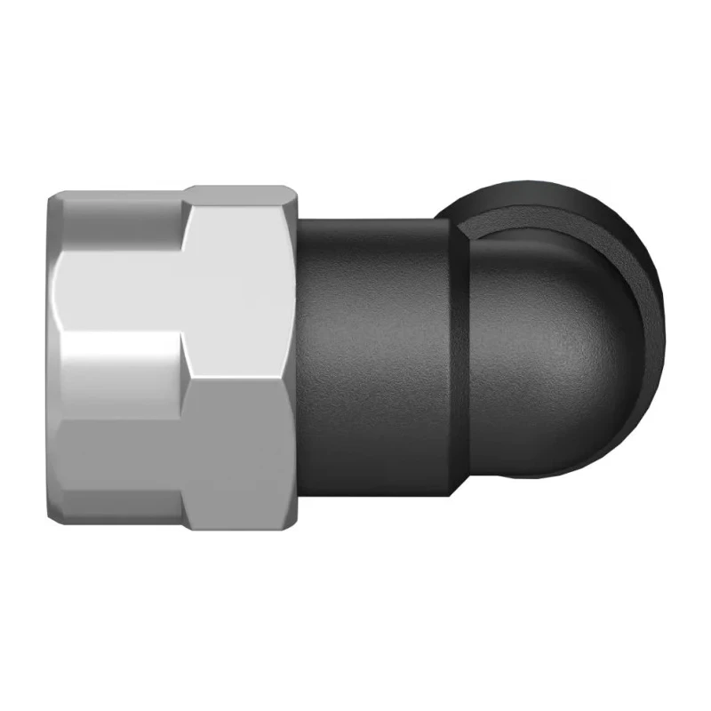 Festo Nickel Plated Brass Pneumatic Elbow Fitting, Male G 1/4 in Thread to 8mm Push-In Tube QSLF-1/4-8-B