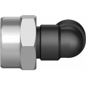 Festo Nickel Plated Brass 90° Pneumatic Fitting Threaded Female G 3/8 to 8mm Push-In QSLF-3/8-8-B
