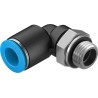 Festo Nickel Plated Brass Pneumatic Fitting, Male G 1/4 Threaded-to-Tube, 10mm Push-in QSL-G1/4-10