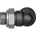Festo Nickel Plated Brass Pneumatic Fitting, Male G 1/4 Threaded-to-Tube, 10mm Push-in QSL-G1/4-10