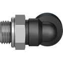 Festo Nickel Plated Brass Pneumatic Fitting, Male G 1/4 Threaded-to-Tube, 10mm Push-in QSL-G1/4-10