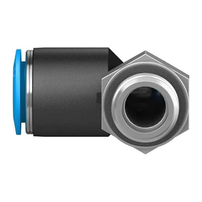 Festo Nickel Plated Brass Pneumatic Fitting, Male G 1/4 Threaded-to-Tube, 10mm Push-in QSL-G1/4-10