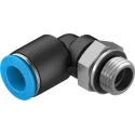 Festo Nickel Plated Brass Pneumatic Fitting Male G 1/4 Thread to 6mm Push-In Tube Connection QSL-G1/4-6