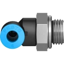Festo Nickel Plated Brass Pneumatic Fitting Male G 1/4 Thread to 6mm Push-In Tube Connection QSL-G1/4-6