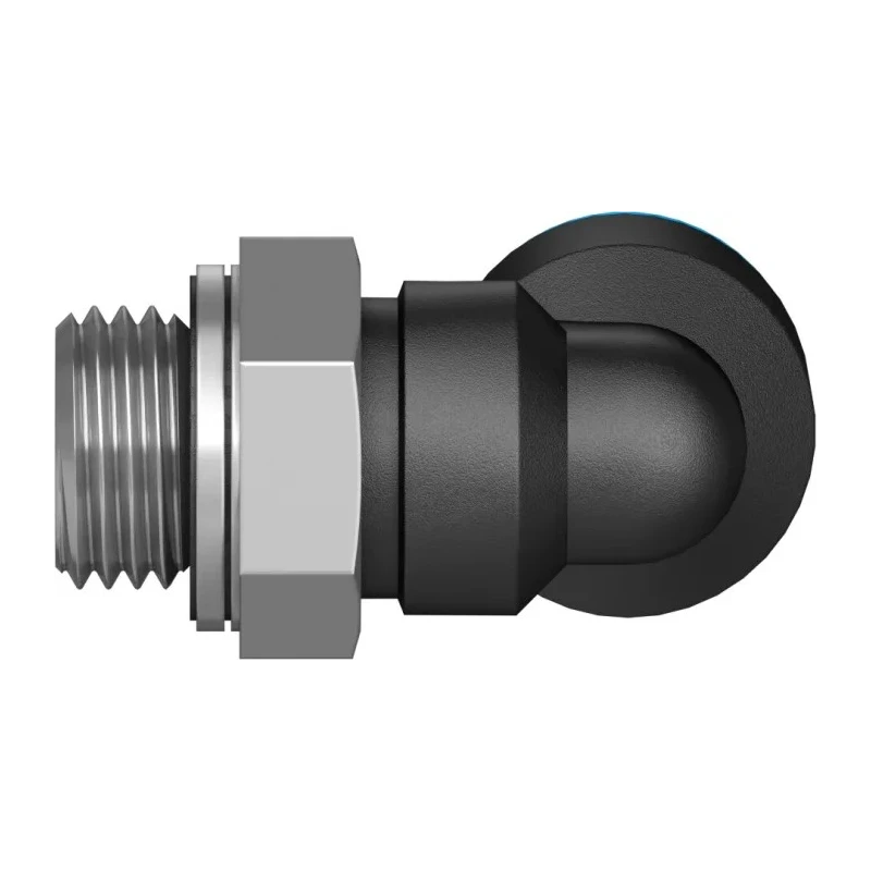 Festo Nickel Plated Brass Pneumatic Fitting Male G 1/4 Thread to 6mm Push-In Tube Connection QSL-G1/4-6