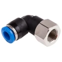 Festo Nickel Plated Brass Pneumatic Fitting Female G 1/8 Thread to 6mm Push-in QSLF-1/8-6-B