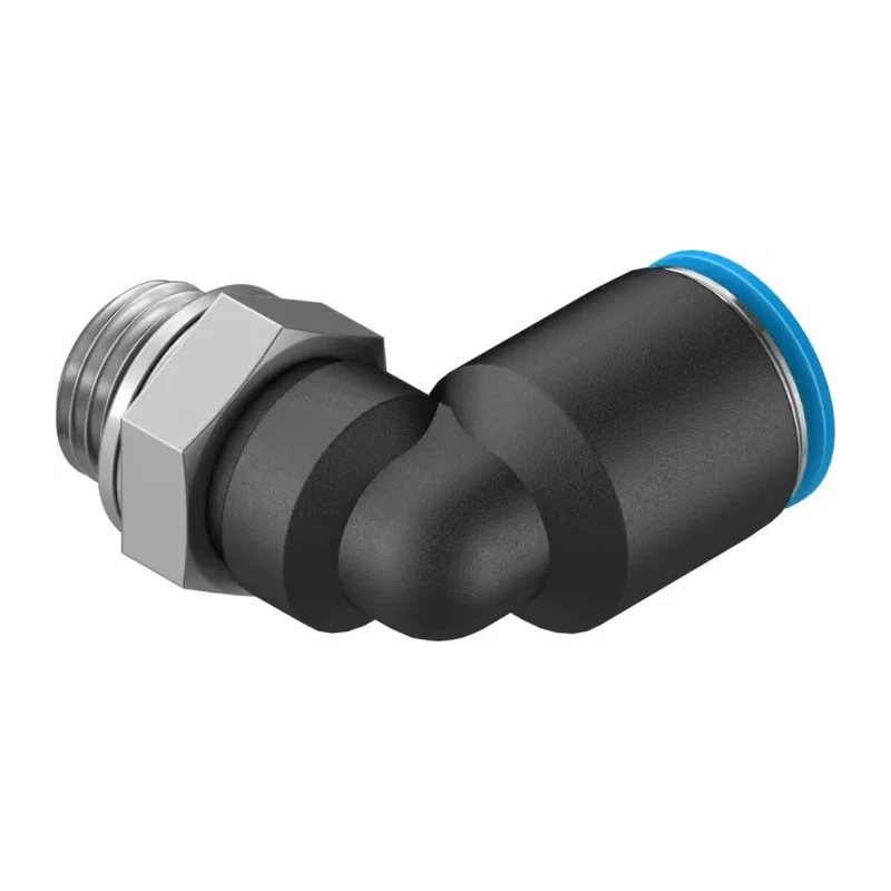 Festo Nickel Plated Brass Pneumatic Fitting Male G 1/4 Thread to 6mm Push-In Tube Connection QSL-G1/4-6