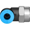 Festo Nickel Plated Brass Pneumatic Fitting Female G 1/8 Thread to 6mm Push-in QSLF-1/8-6-B