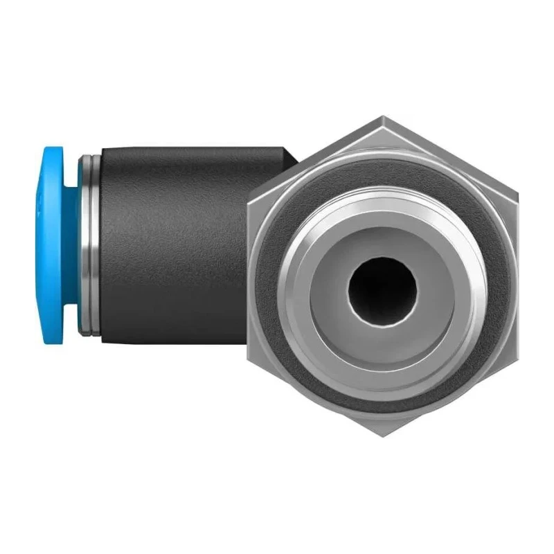Festo Nickel Plated Brass Pneumatic Fitting Male G 1/4 Thread to 6mm Push-In Tube Connection QSL-G1/4-6
